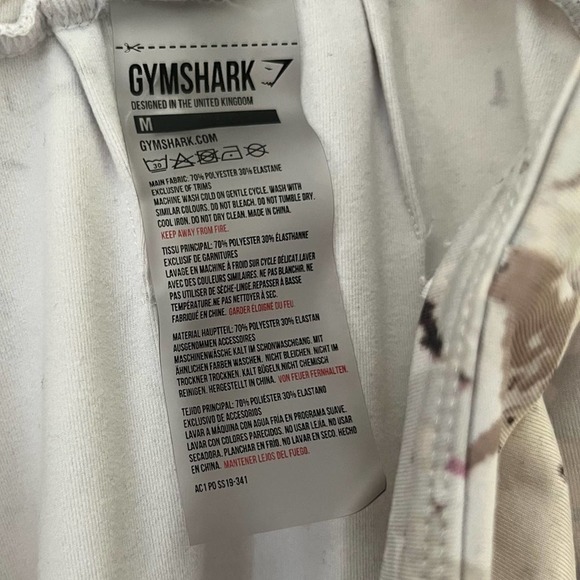 Gymshark Women’s White Camo Splash Activewear Workout Gym Leggings Size Medium - Picture 5 of 5